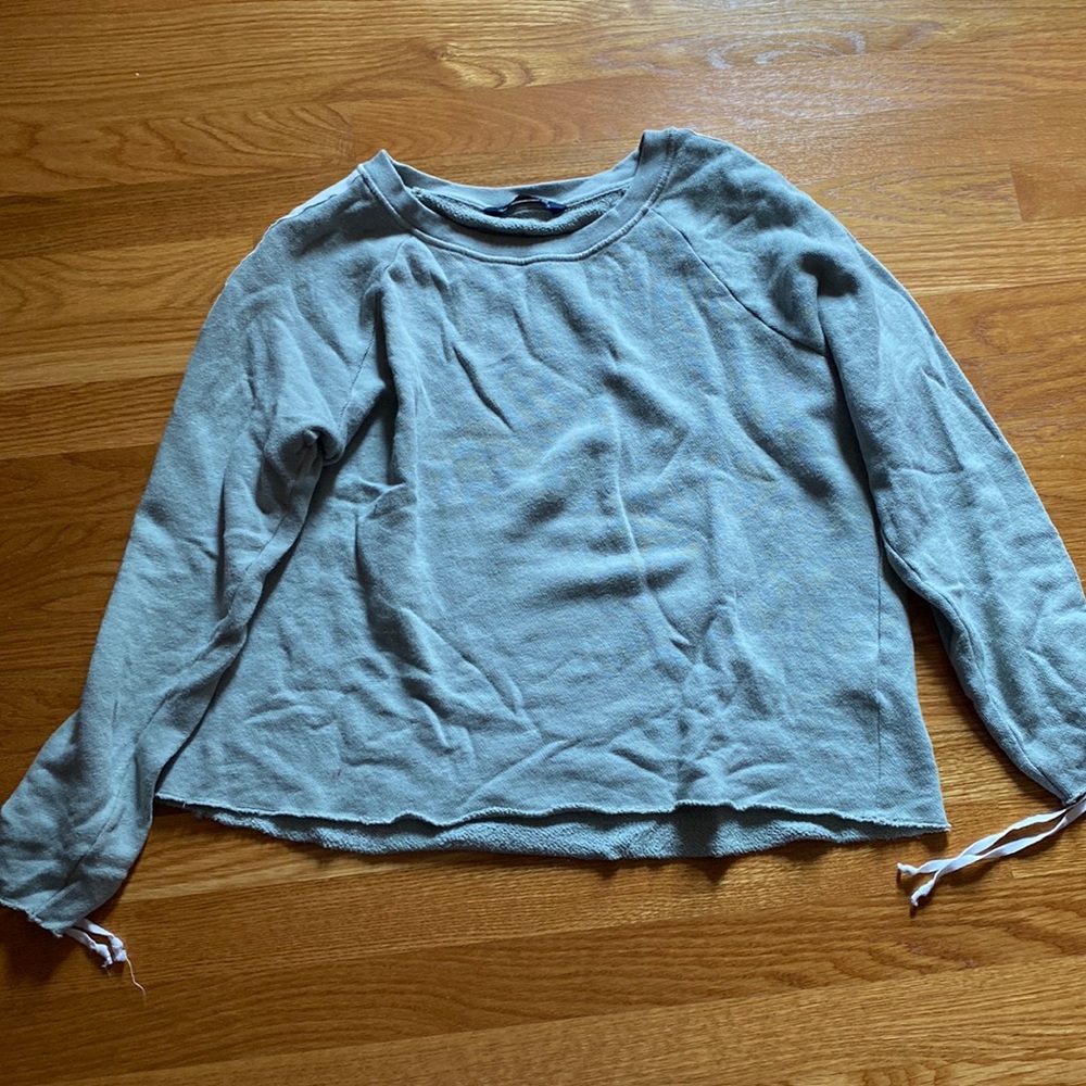 Womens L Abercrombie green drawstring pullover
